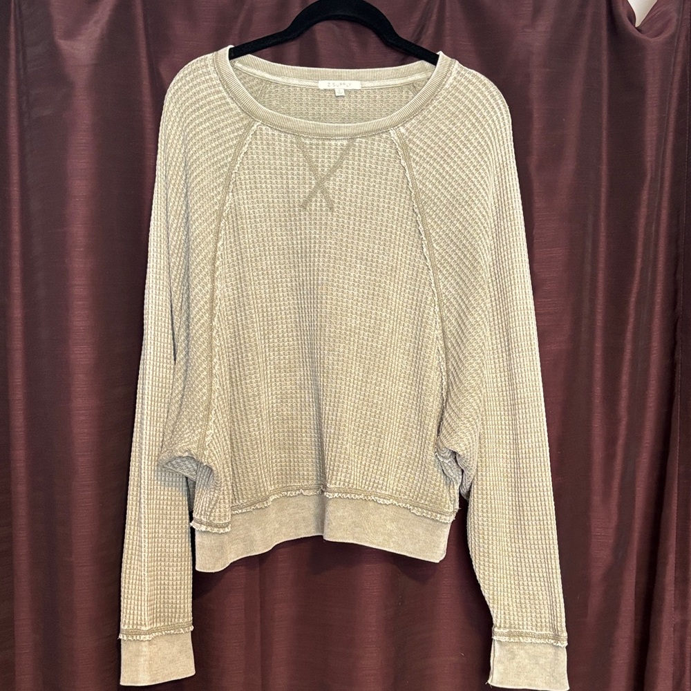 Light green Waffle Knit Sweater